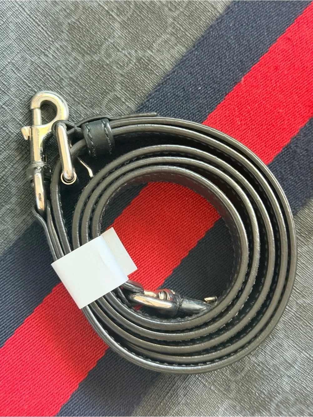 Gucci Black & Red Web Stripe Men's Messenger Pouch